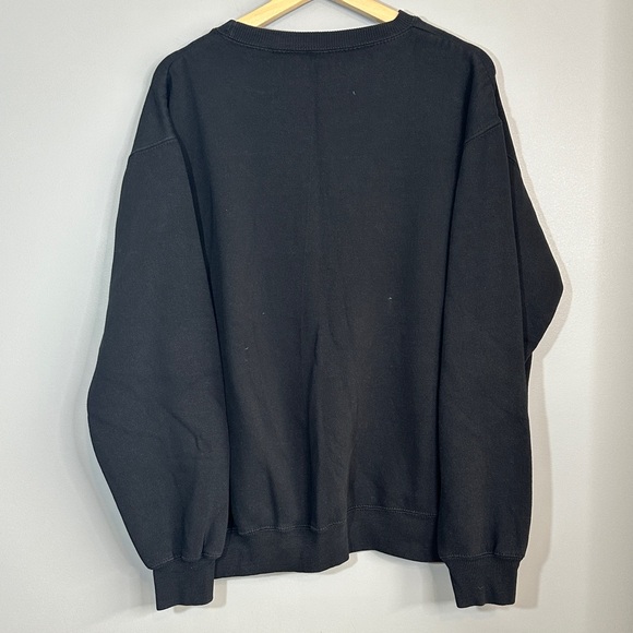 Departure Black Crewneck "Hello. I'm Late." Casual Sweatshirt Womens Large Top - Picture 3 of 4